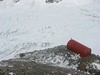 ancat > gardiner hut on top of pudding rock above the hooker icefall