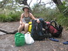 ancat > Having a quick rest and snack at Barry Creek camp before the flies and mosquitoes drove us away