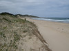 ancat > This is the view east from the marker to Gale Hill.  Note the granite boulders approx. 300m down the beach