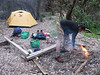 ancat > Andrew gets the fire going