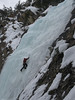 ancat > James trying to smash the ice off pitch two of Guiness Gully WI4.