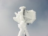 ancat > ice encrusted survey point on the summit of mt stirling