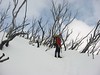 ancat > descending the staircase ridge.
